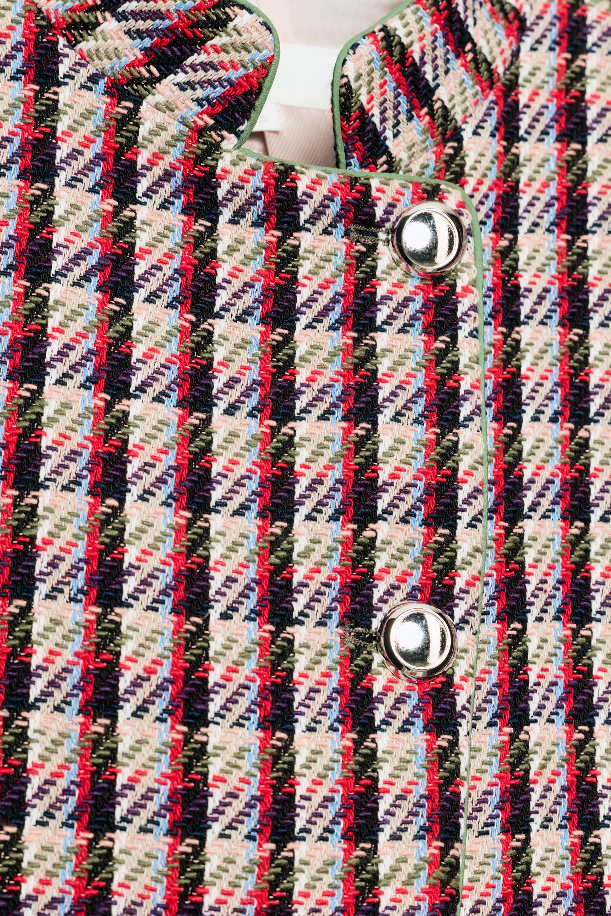 VESTE À BOUTONNAGE CROISÉ STRUCTURÉE
